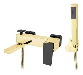 Смеситель для ванны Boheme Q 143-GB.2 золото/чёрный